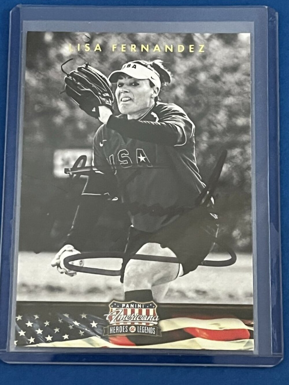 Lisa Fernandez #71 signed autograph auto 2012 Panini Americana Heroes & Legends